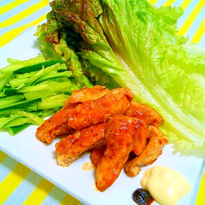 簡単ヘルシー サニーレタスで巻き巻きチキンサラダ レシピ 作り方 By Kuuuma 楽天レシピ 簡単ヘルシー サニーレタスで巻き巻きチキンサラダ レシピ 作り方 By Kuuuma 楽天レシピ